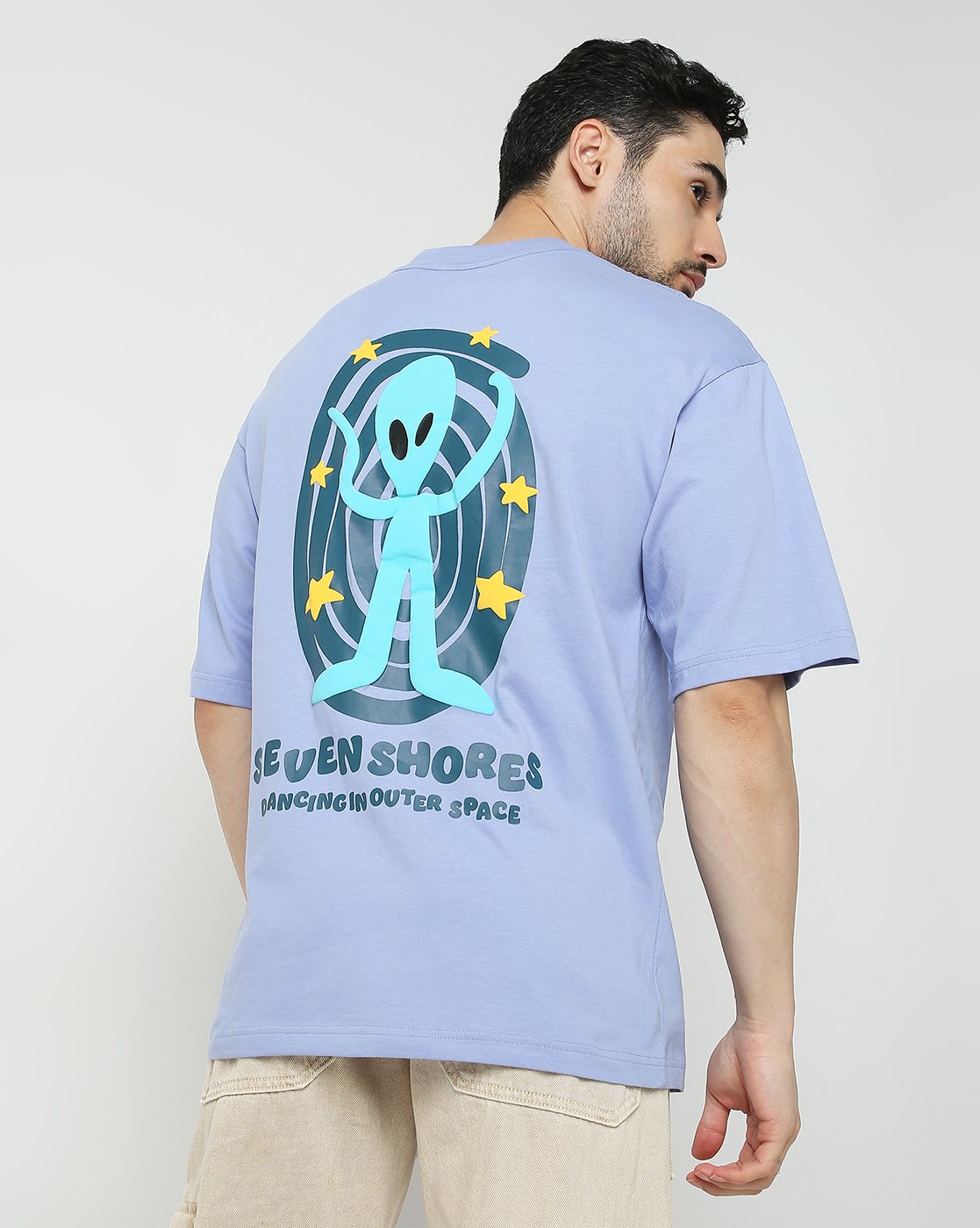 7Shores Lavender Dancing with the Aliens Oversized Tshirt