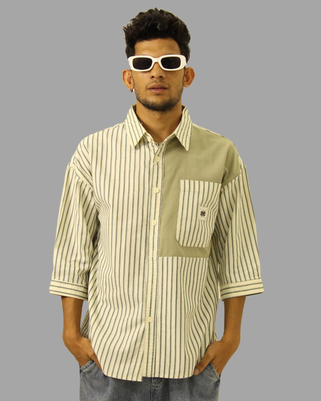 Radiant Stripe Casual Shirt