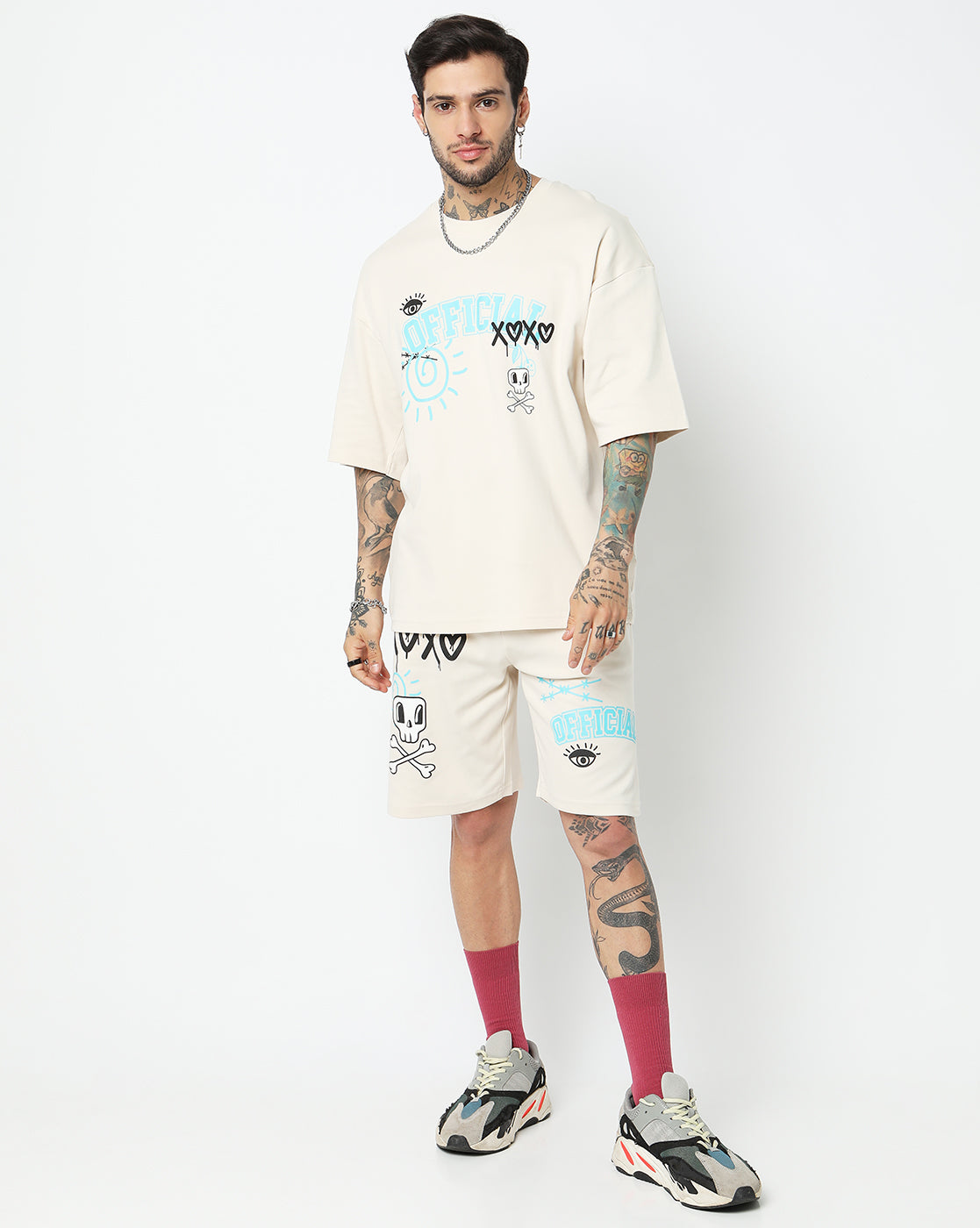Off White Official Graphic Printed Oversized Co-ords