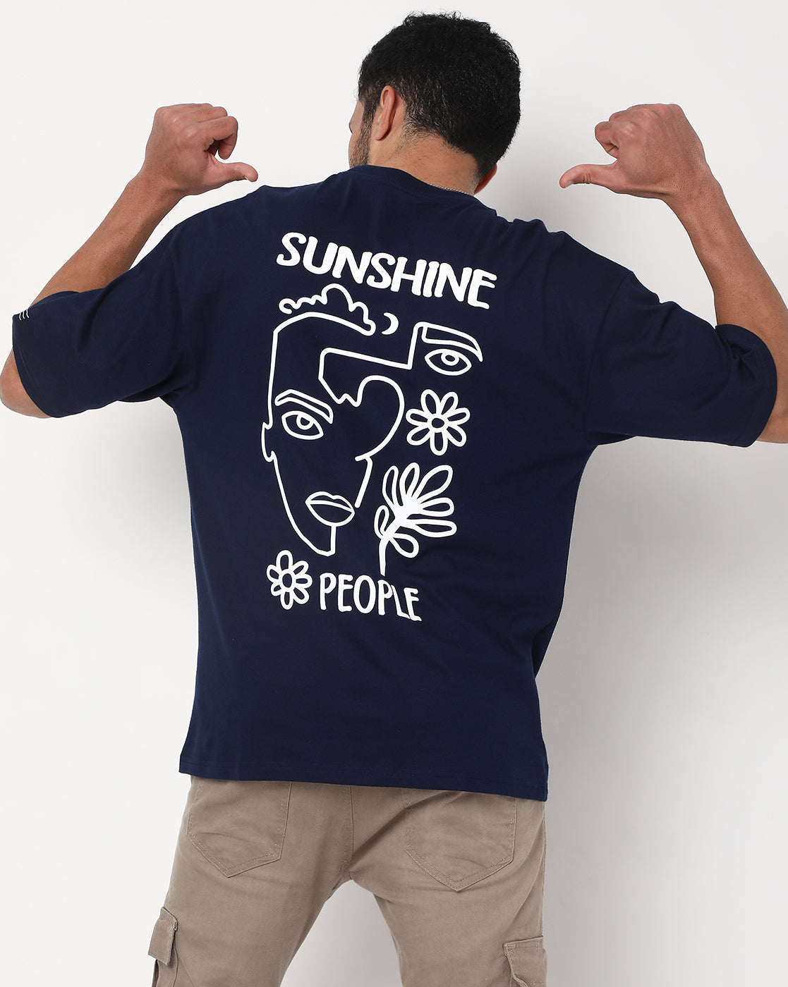 Sunshine State of Mind- Dark Blue Oversized T-Shirt