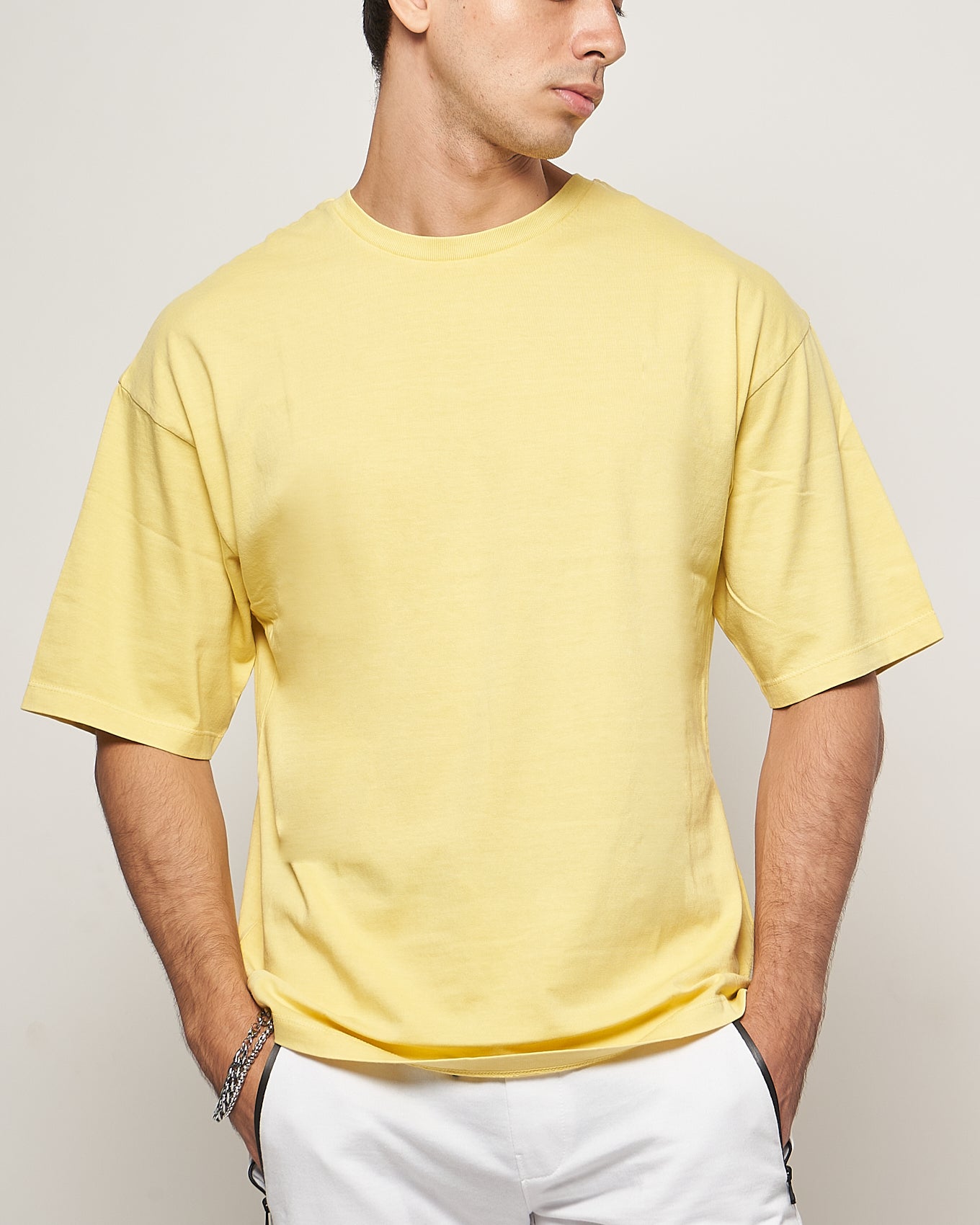 Daffodil Yellow Overdyed Drop Shoulder T-shirt